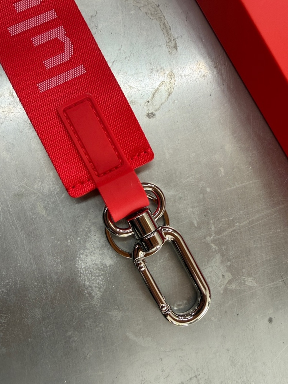 New in box Lululemon Red Never Lost Keychain - Picture 4 of 6